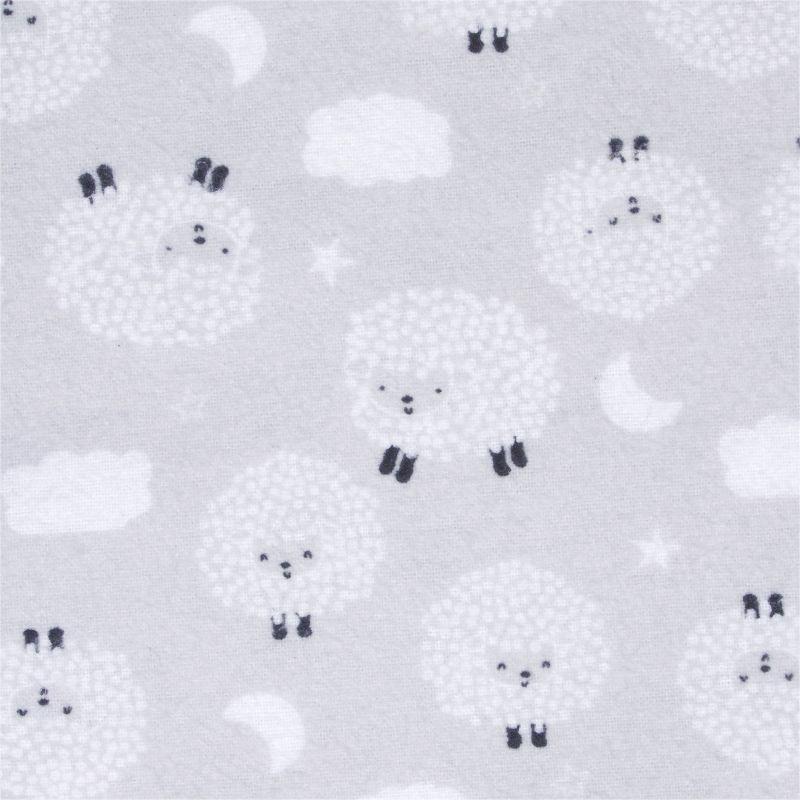 Gerber Baby Flannel Receiving Blankets, Sheep, 5-Pack