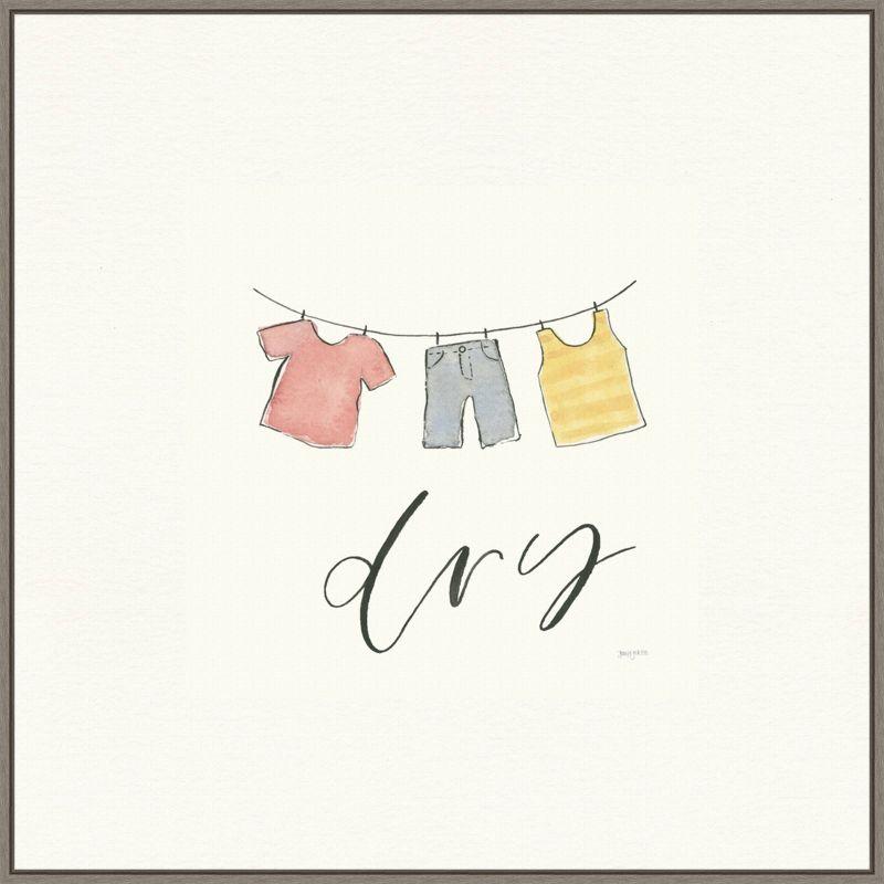 30" x 30" Minimalist Laundry Clothesline Canvas Art