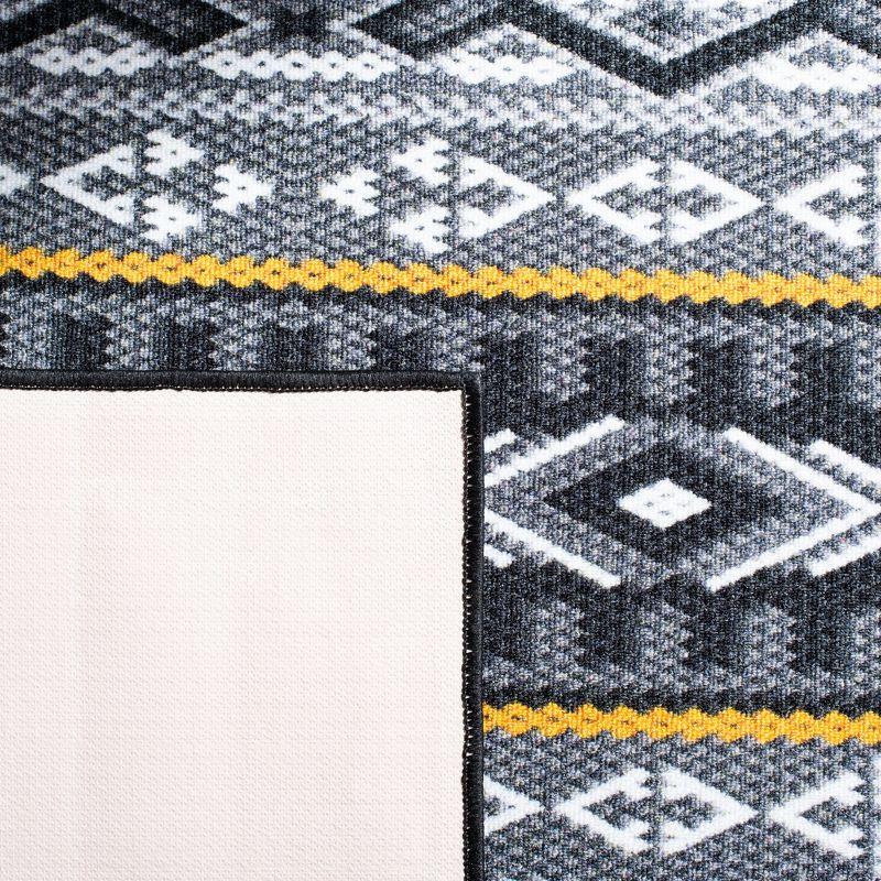 Journey JNY179 Power Loomed Area Rug - Grey/Gold - 4'4"x6' - Safavieh.