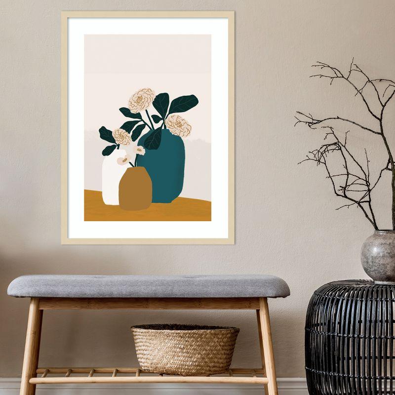 Stillness by Oris Eddu Wood Framed Wall Art Print 25 in. x 33 in. - Amanti Art