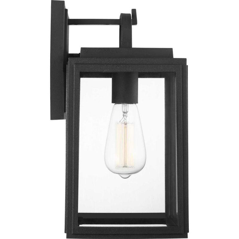 Progress Lighting Grandbury 1-Light Outdoor Hanging Lantern in Black, Clear Glass, DURASHIELD, Wet Rated, Farmhouse Style