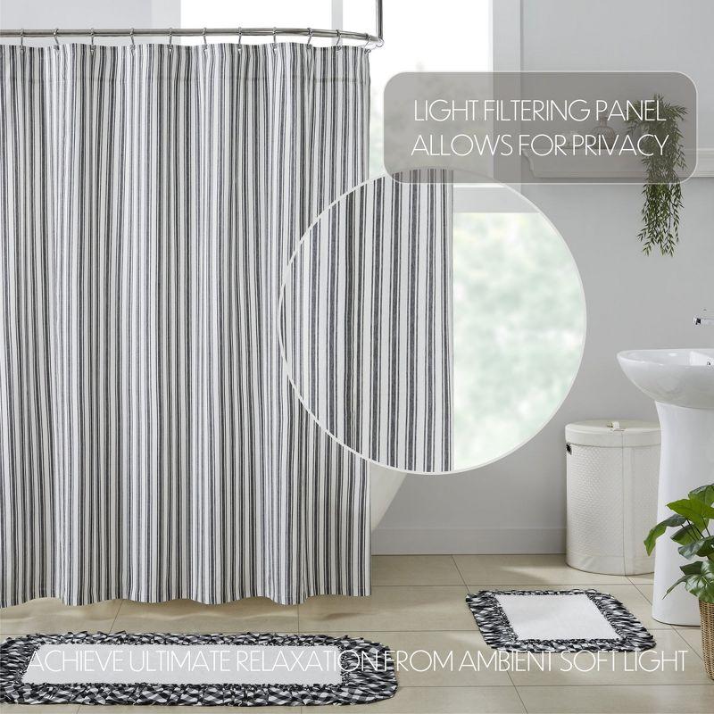 VHC Brands Sawyer Mill Cotton Striped Shower Curtain
