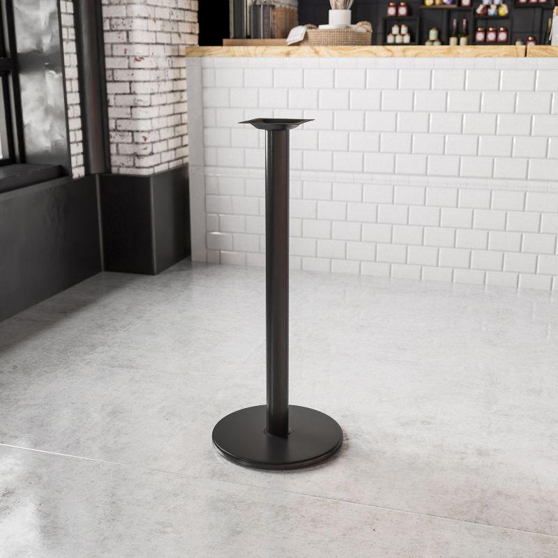 Beverly 18" Round Restaurant Table Base with 3" Dia. Bar Height Column