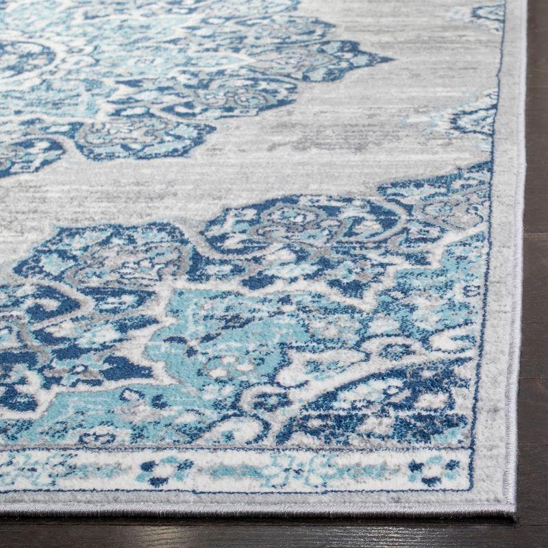 Brentwood BNT849 Power Loomed Area Rug - Navy/Light Grey - 8'x10' - Safavieh.