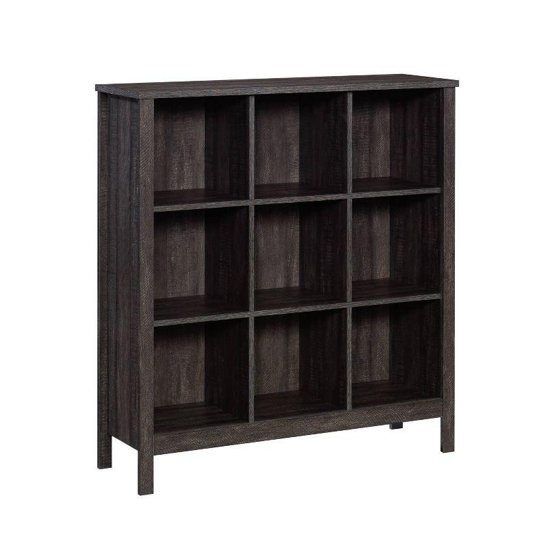 Sauder 41.85" 9 Cube Storage Bookcase Blade Walnut: Laminated Organizer, Transitional Style, MDF Construction