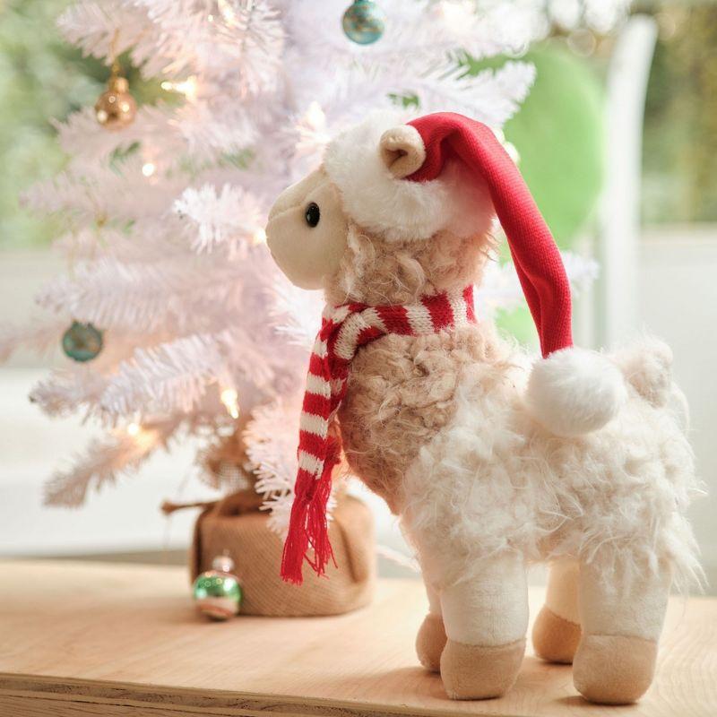 Bearington Holly The Holiday Llama Christmas Plush, 10 Inch Llama Stuffed Animal, Christmas Llama Gift for Toddlers, Kids & Teens