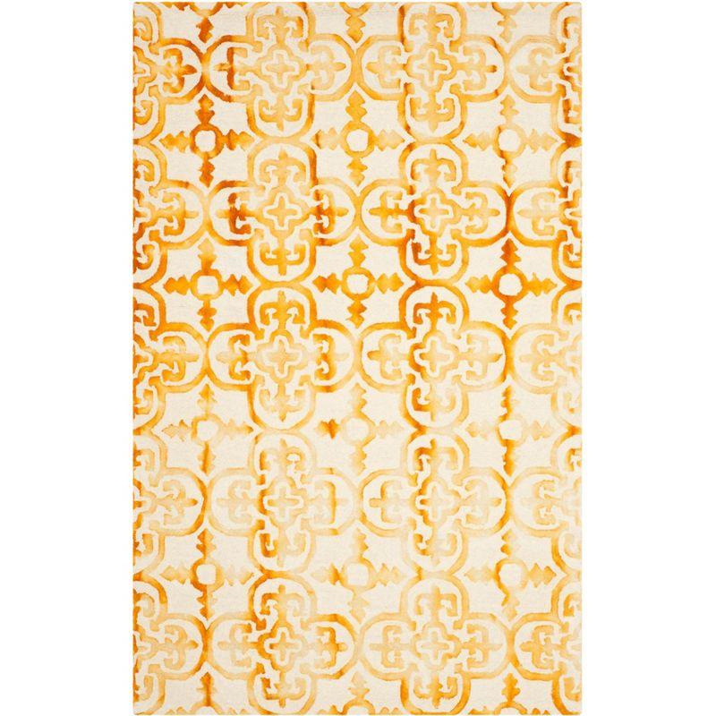 Dip Dye DDY711 Hand Tufted Indoor Accent Rug - Ivory/Gold - 4'x6' - Safavieh