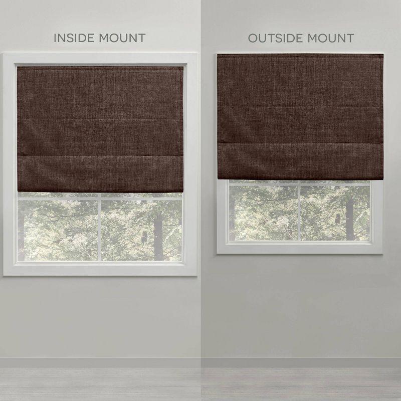 Acadia Chocolate Cordless Blackout Roman Shade