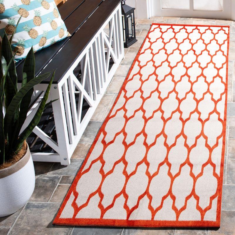 Amherst AMT420 Power Loomed Indoor Area Rug - Beige/Orange - 8'x10' - Safavieh