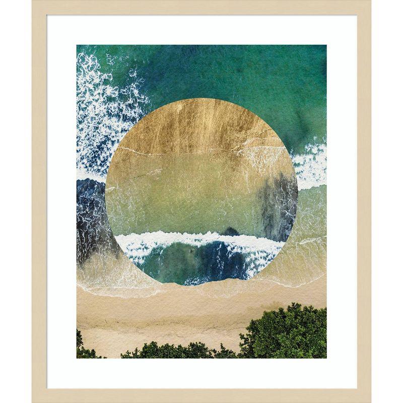 Amanti Art 21"x25" Breaking Shore IV by Grace Popp Wood Framed Wall Art Print