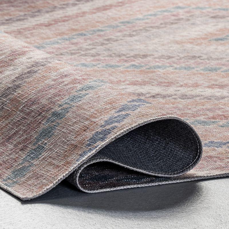 nuLOOM Tarah Faded Diamond Machine Washable Area Rug