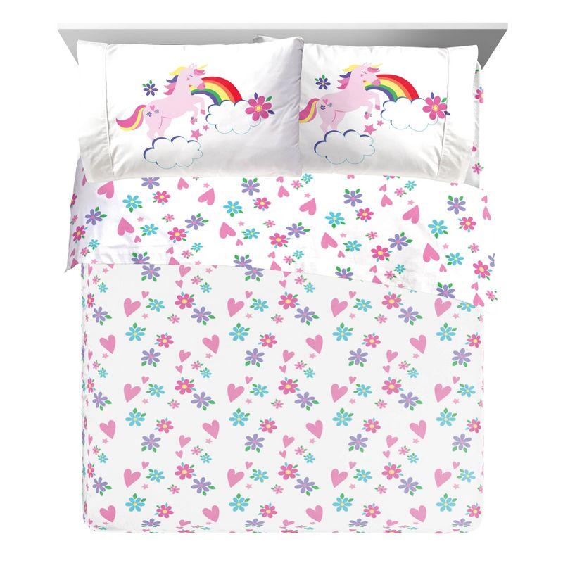 Sunny Side Up Rainbow Unicorns Sheet Set