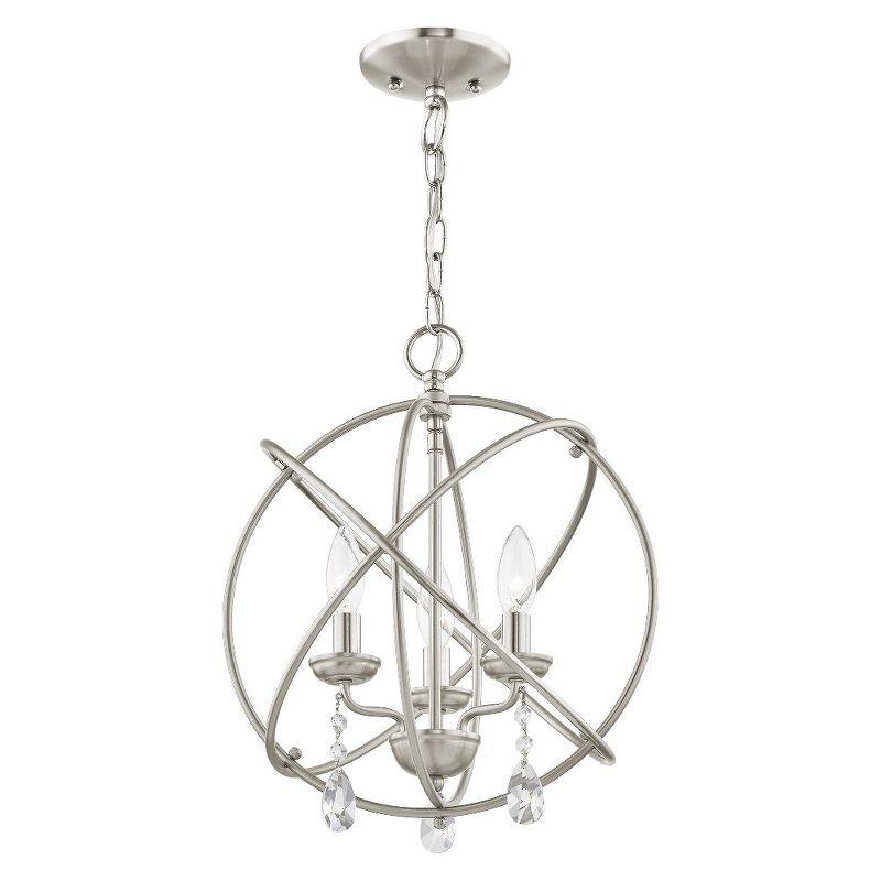 Livex Lighting Aria 3 - Light Chandelier in  Brushed Nickel