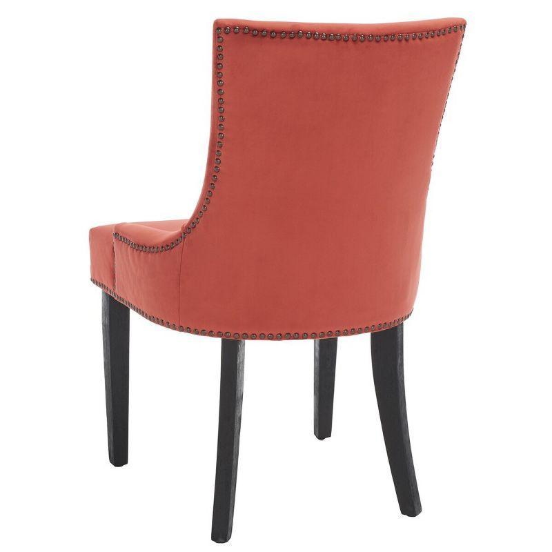 Lester 19''H Dining Chair (Set of 2) with Brass Nail Heads - Rust - Safavieh