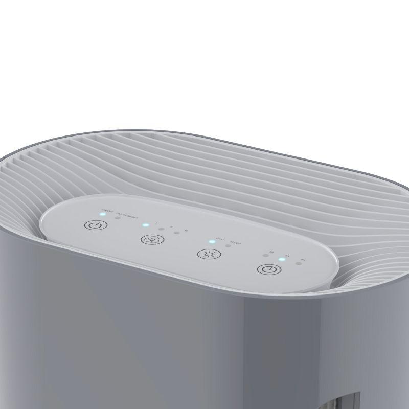 Pure Enrichment Pure Zone 3-in-1 True HEPA Air Filter Mist: Electric Air Purifier, Captures Dust & Smoke, ETL Listed, Gray