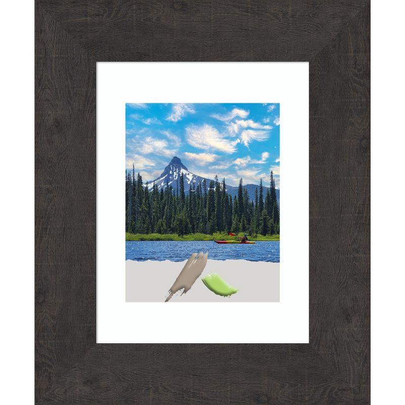 Rustic Plank Espresso 16" x 19" Wood Picture Frame