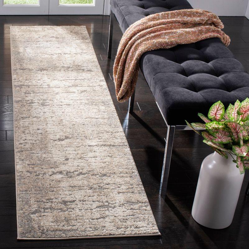 Spirit 100 SPR126 Power Loomed Indoor Runner Rug - Taupe/Ivory - 2'x8' - Safavieh