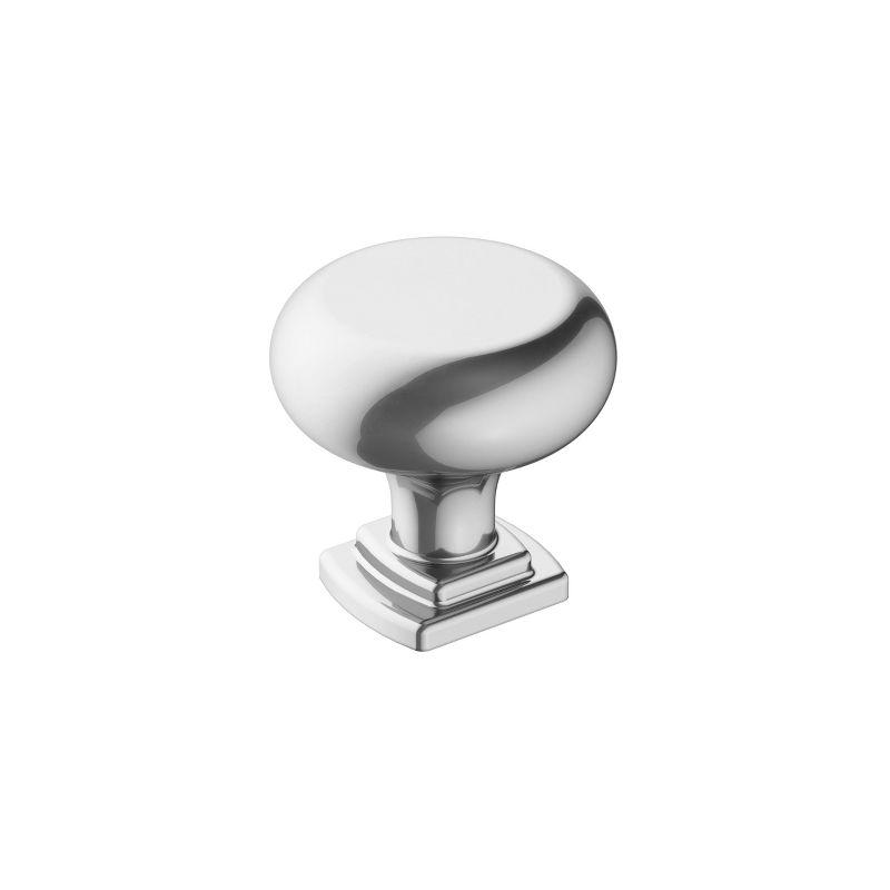 Polished Chrome Round Cabinet Knob with Mounting Hardware