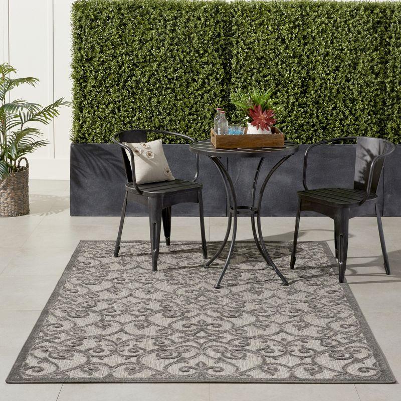 Nourison Aloha Contemporary Scroll Outdoor Rug