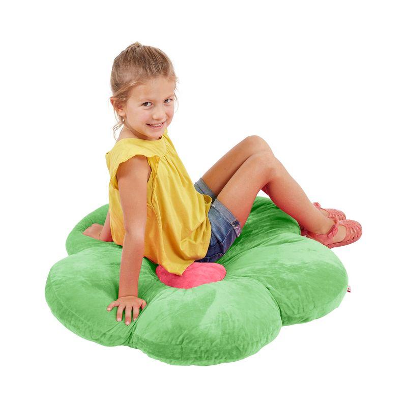 ECR4Kids Flower Floor Pillow, Oversized Cushion for Kids’ Bedrooms, Reading Nooks, Playrooms