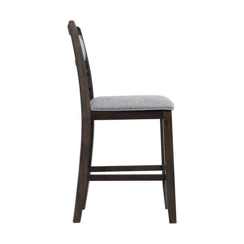 Set of 2 Taylor Counter Height Barstools Walnut - Picket House Furnishings: Upholstered, Armless