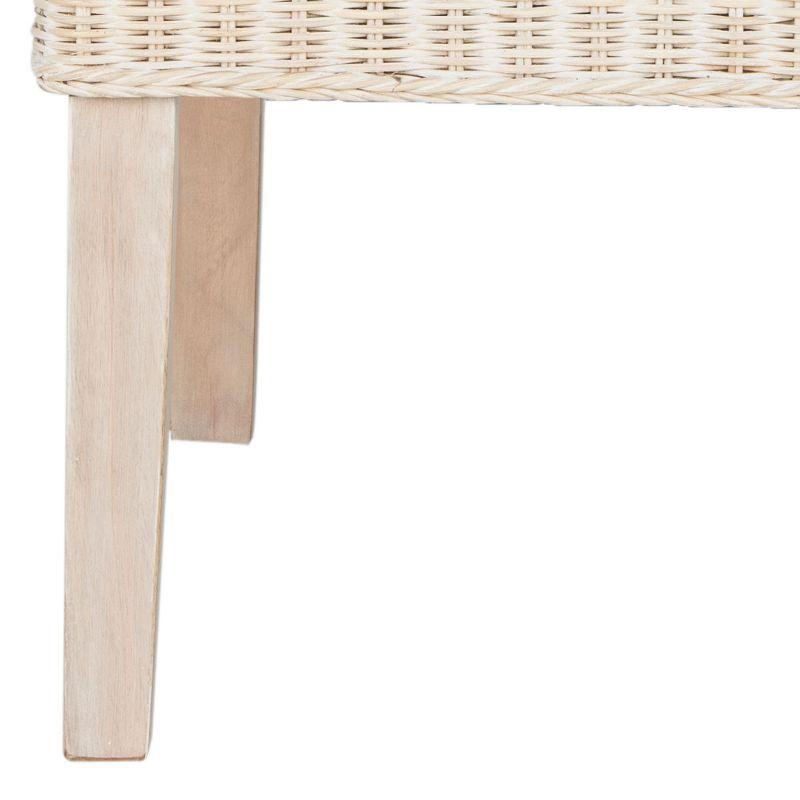 Arjun 18H Wicker Dining Chair (Set Of 2) - White Washed - Safavieh