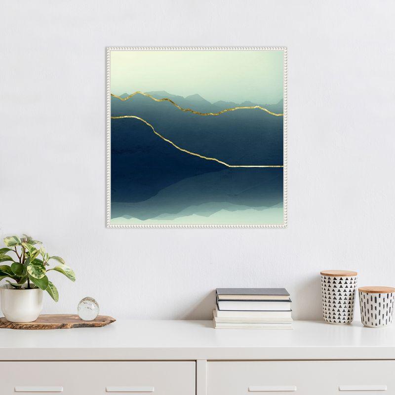 Amanti Art Gold Lined Alps by Dirk Wustenhagen Framed Canvas Wall Art