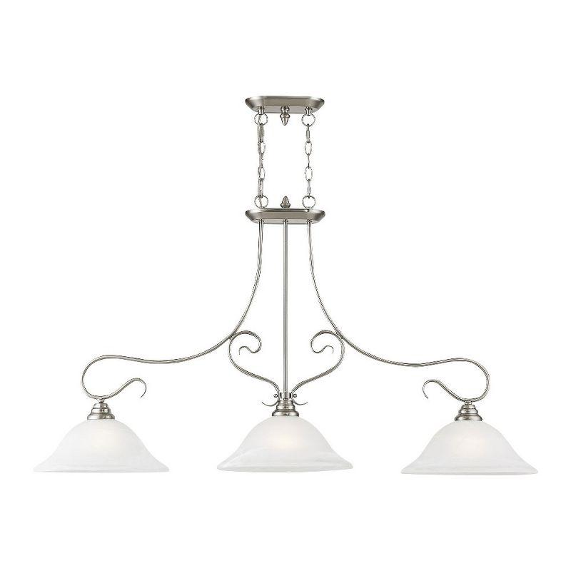 Livex Lighting Coronado 3 - Light Island Pendant Light in  Brushed Nickel