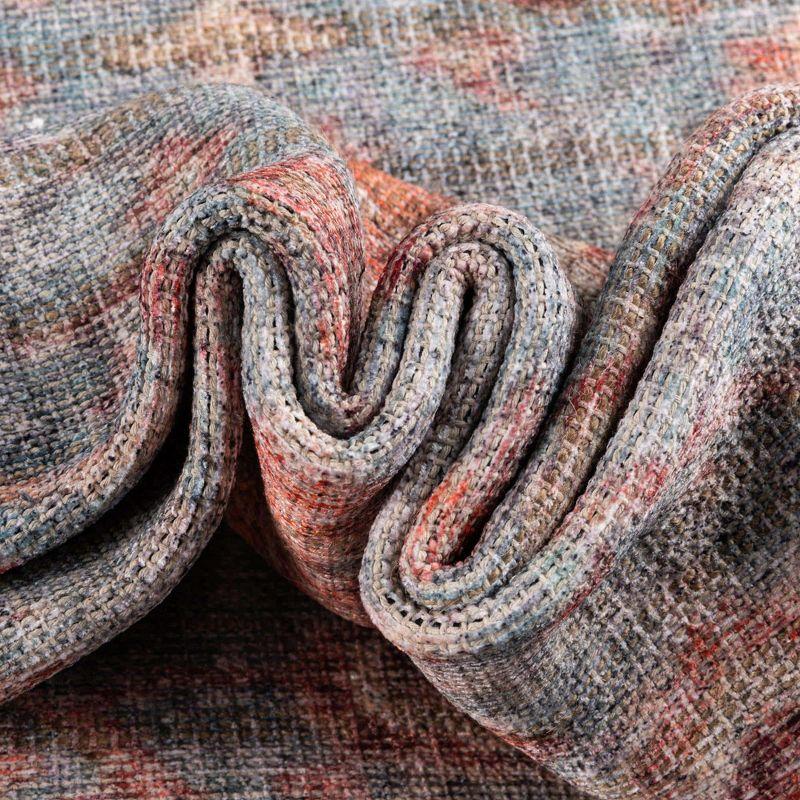 Unique Loom 2' 7 x 12' 0 Nostalgia Olivia Machine Washable Antique Blue Area Rug