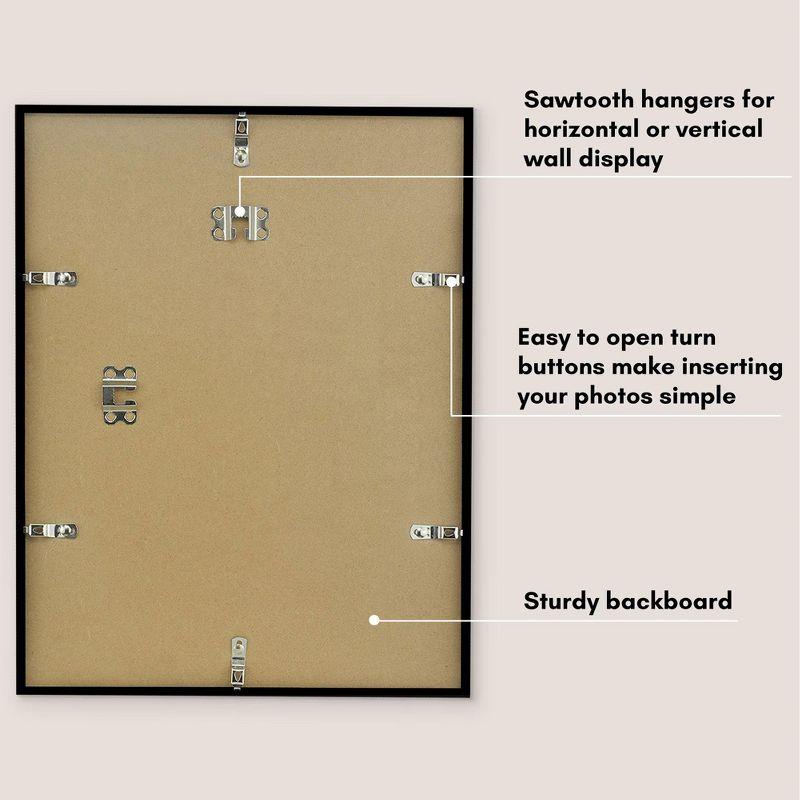 Americanflat Picture Frame with Oversized Mat - Gallery-Style Frames for Photos or Artwork - Multiple Sizes