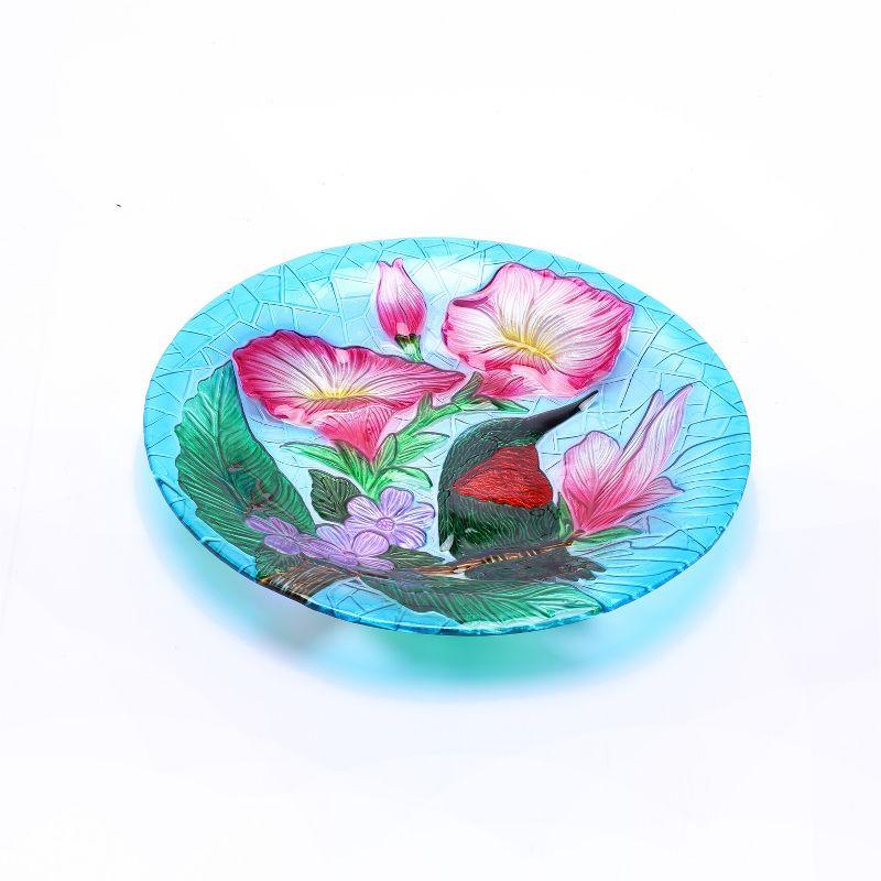 Glass Single Tier Birdbath