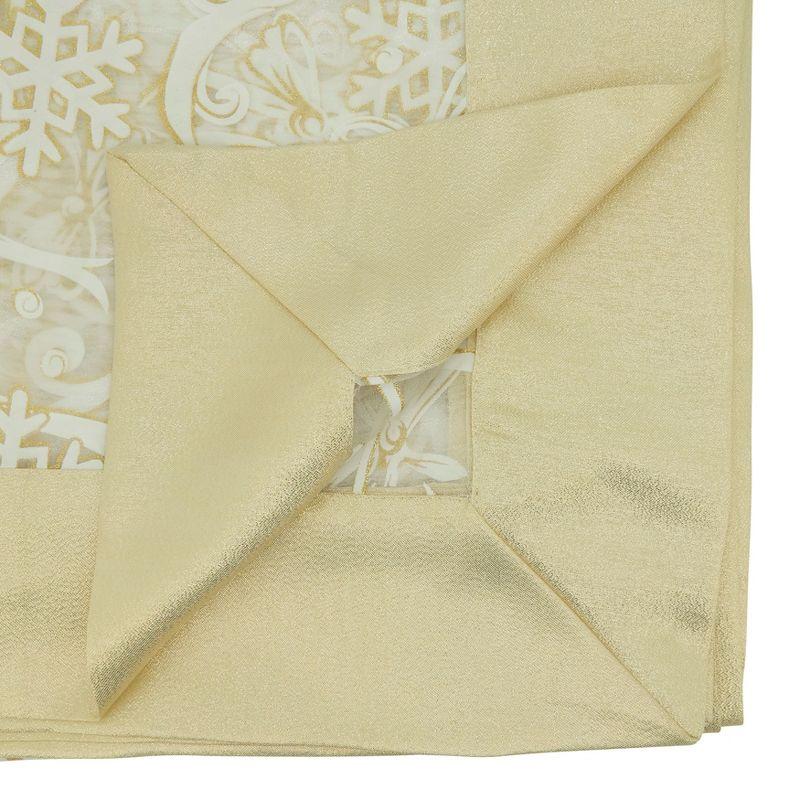 Saro Lifestyle Snowflake and Ribbon Design Tablecloth