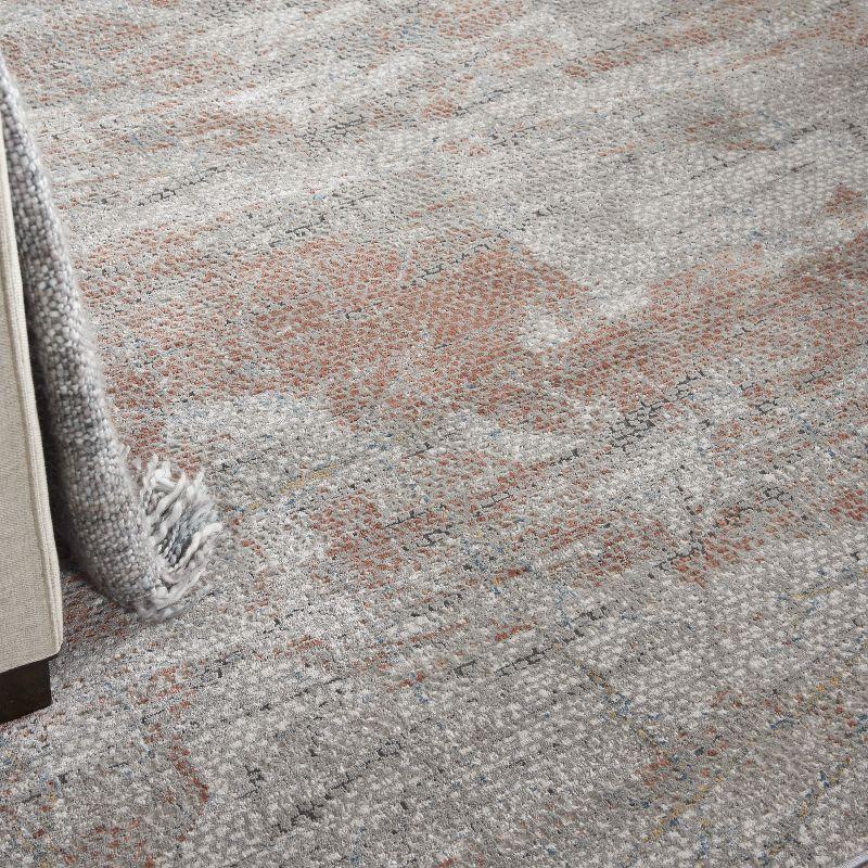 Nourison Rustic Textures Indoor Area Rug Light Grey/Rust 7'10" x 10'6"