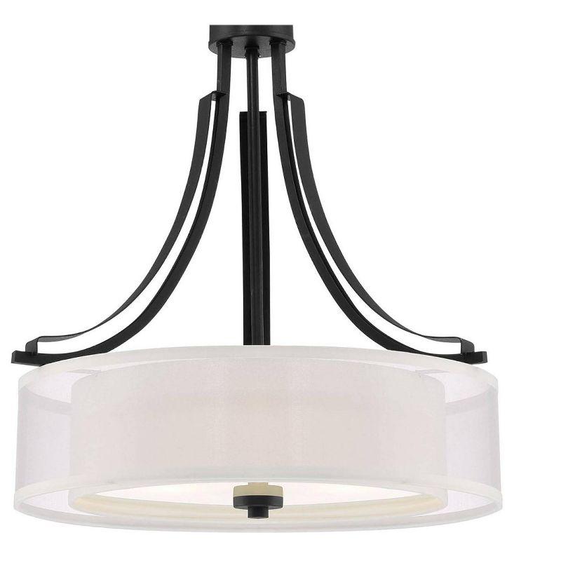 Minka Lavery Minka Parsons Studio 20 1/2" Wide Sand Coal Black Drum Pendant Light