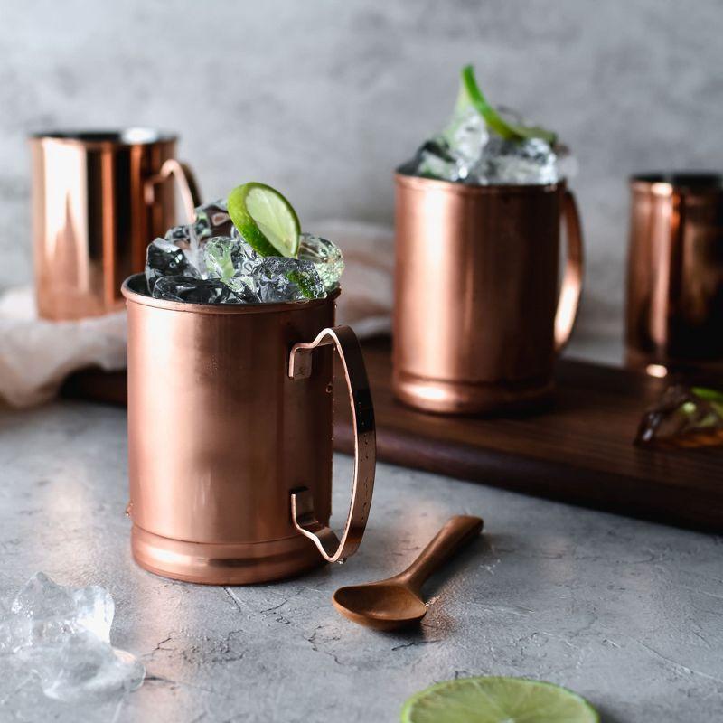 Libbey Moscow Mule Copper Mugs, 14 ounce, Set of 4