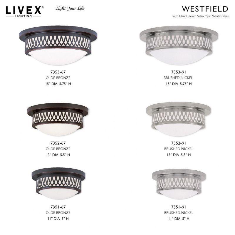 Livex Lighting Westfield 2 - Light Flush Mount in  Olde Bronze