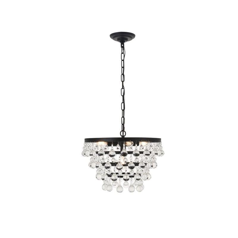 Elegant Lighting Kora 5 light Black Pendant