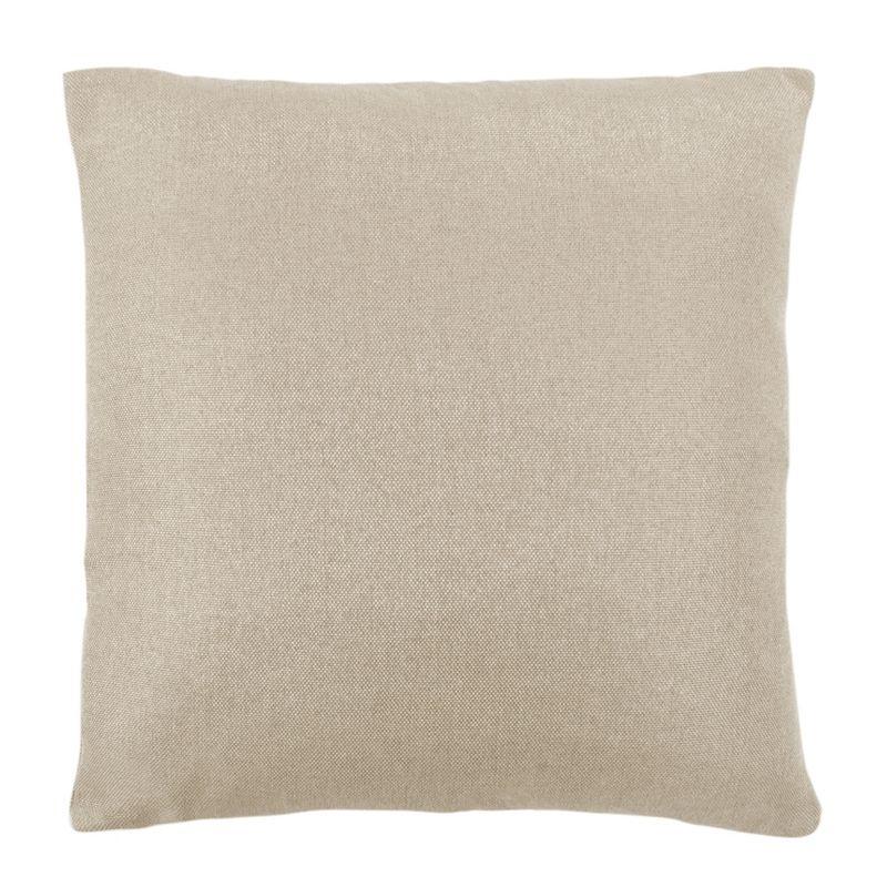 Lila 20'' Beige and Red Cotton Velvet Throw Pillow