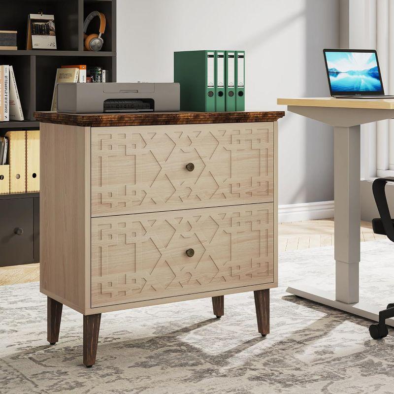 Tribesigns Wooden 2 Drawer Lateral File Cabinet