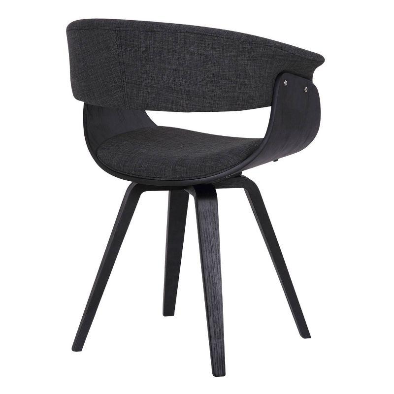 Summer Contemporary Dining Chair Black- Armen Living: Upholstered, Plywood Frame, Lumbar Support