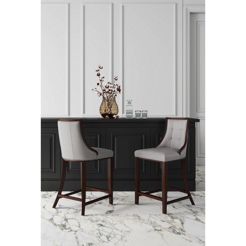 Fifth Avenue Faux Leather Counter Height Barstool - Manhattan Comfort