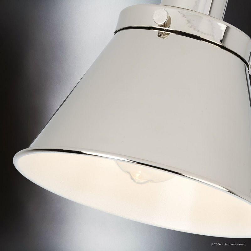 Progress Lighting, Hinton Collection, 1-Light, Semi-Flush Mount Ceiling Light, Brushed Nickel, Metal Shade