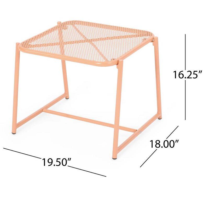 Outdoor Picnic Folding Table, Portable Patio Picnic Table For Grilling Camping, Lightweight Metal BBQ Side Table Orange