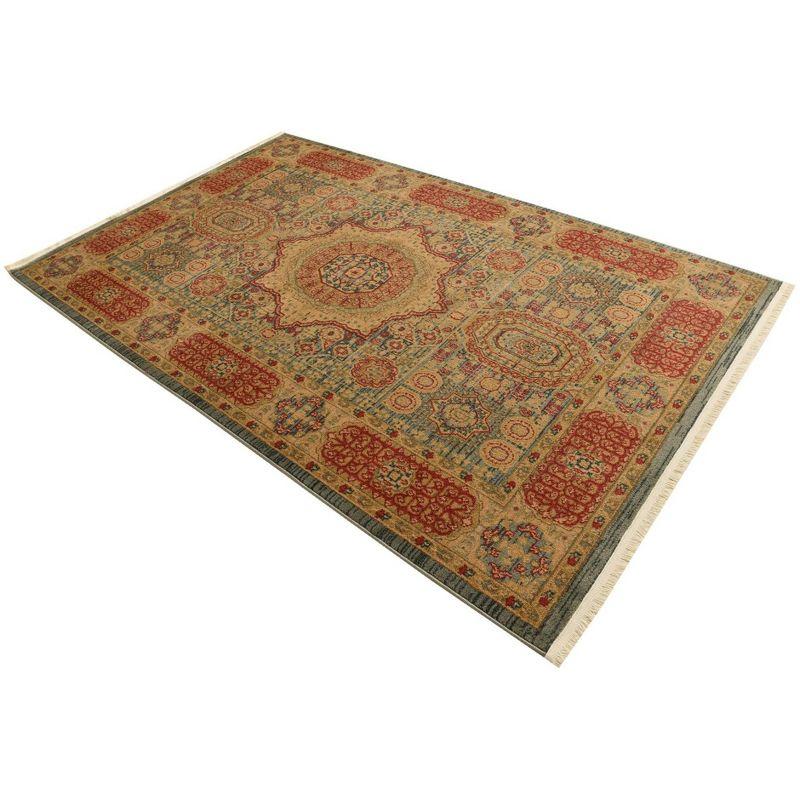Unique Loom Palace Collection Area Rug - Amber (6' 1" x 9' Rectangle Light Blue/Light Brown)