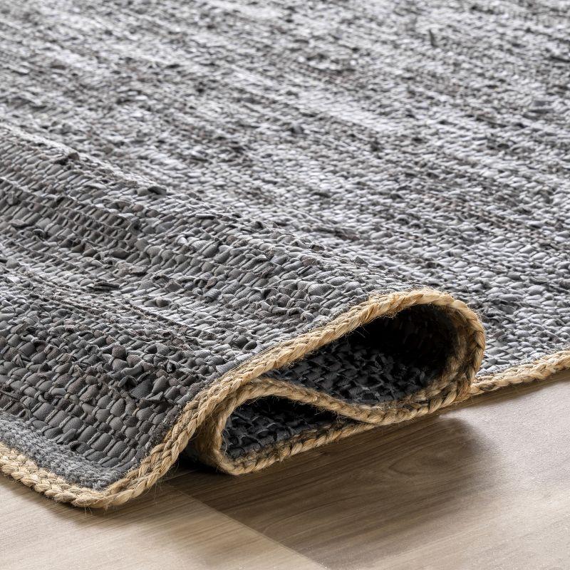 nuLOOM Sabby Hand Woven Leather Flatweave Area Rug