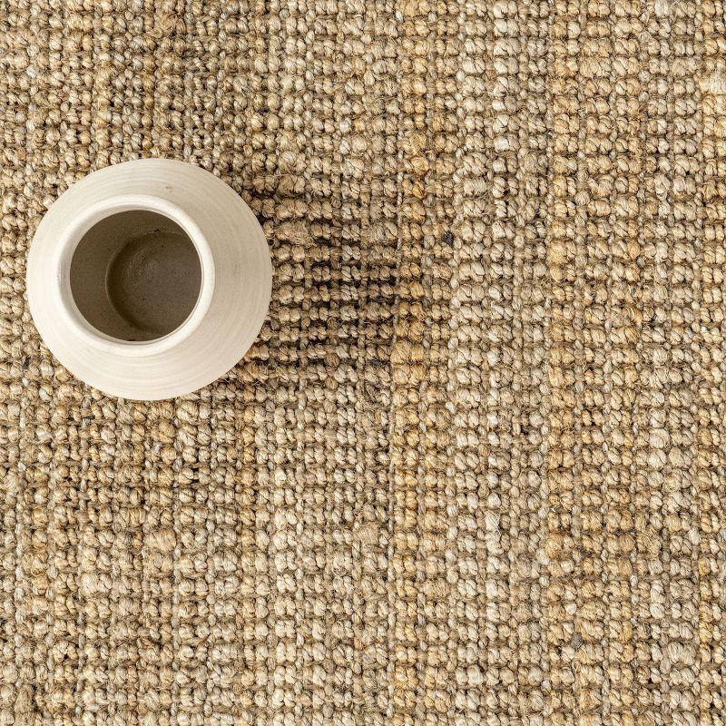 Nuloom Ashli Solid 6x9 Jute Indoor Area Rug for Dining Room Rug Neutral Rug Living Room Rug Kitchen, Natural