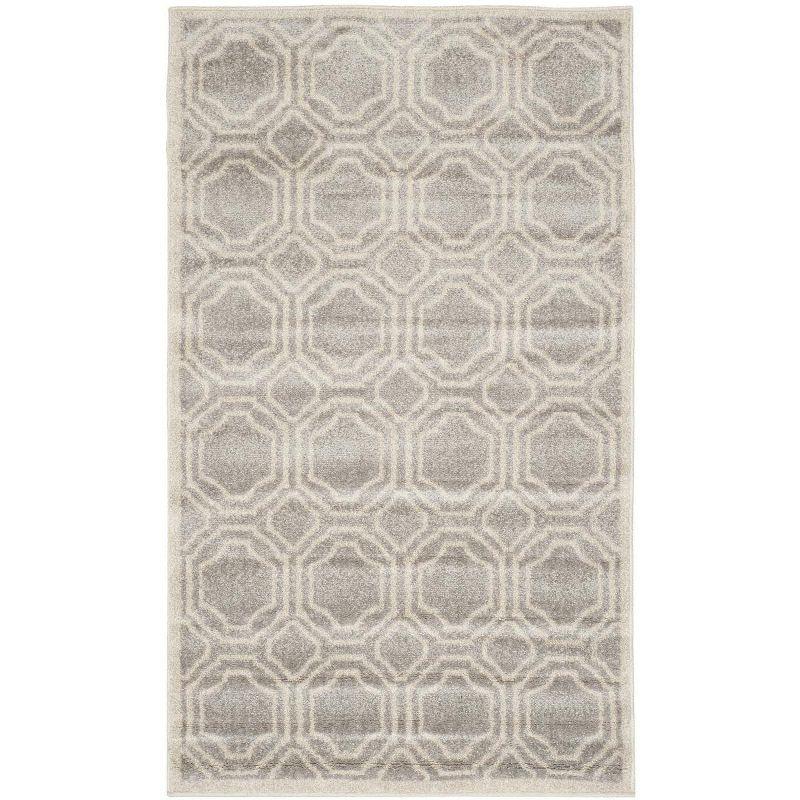 Amherst AMT411 Power Loomed Area Rug - Light Grey/Ivory - 4'x6' - Safavieh.