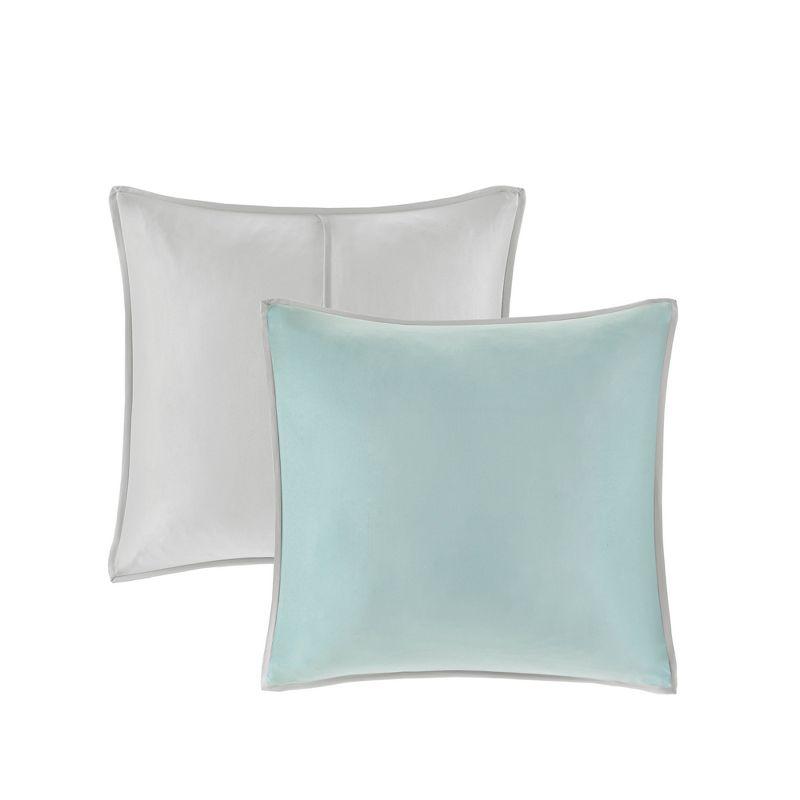 Seafoam and Gray Queen Microfiber 8-Piece Comforter Set