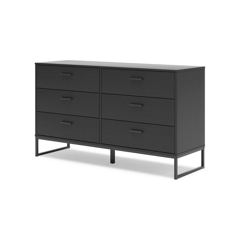 Signature Design by Ashley Socalle 6 Drawer Dresser, Black