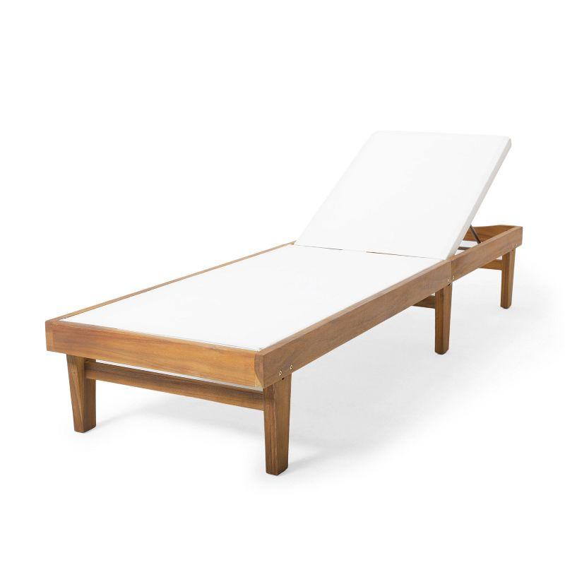 Summerland Acacia Wood Chaise Lounge - Christopher Knight Home